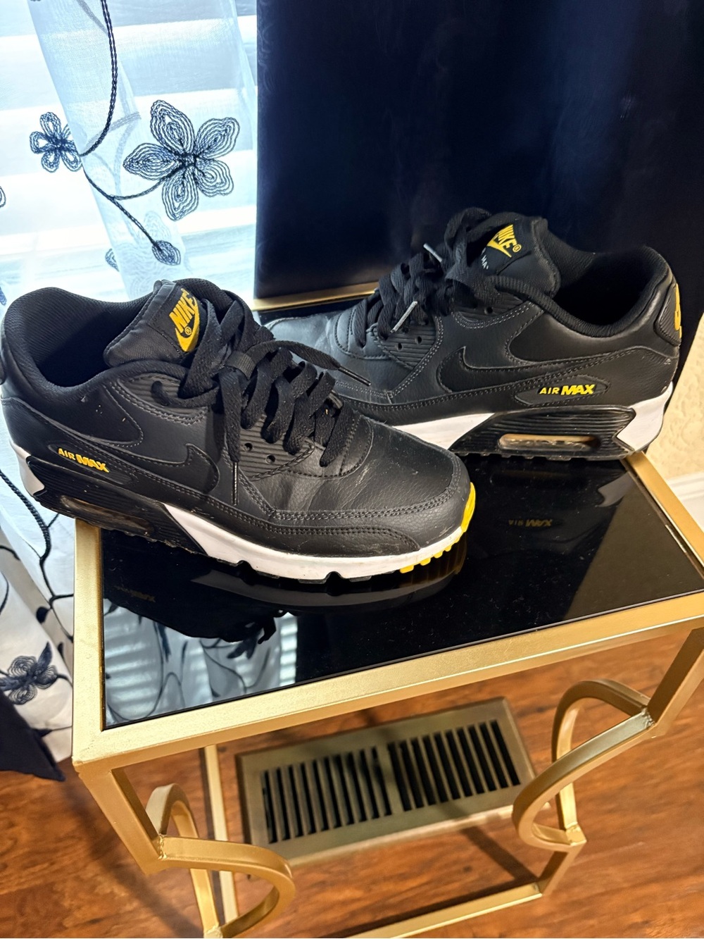 Nike Big Kids Black and Yellow Air Max Sneakers